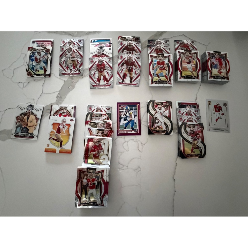 San Francisco 49ers Football Card Lot 200+ Panini Select Phoenix Mosaic